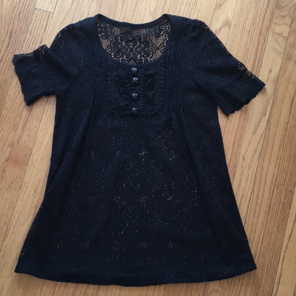 Black Lace Millau Top & Under Slip